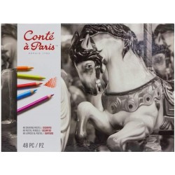 Boîte Carton Assortiment 48 Crayons Pastel - Conté à Paris