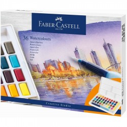 boîte de 24 Aquarelles Demi-Godets - Faber Castell