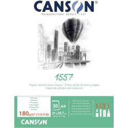 BLOC DESSIN 1557 -180 g/m² - CANSON-A4
