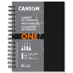 Album de Croquis Art Book One Spiralé 160 pages A4 - 29.7x21,6 cm - 100g/m² - Blanc - Canson