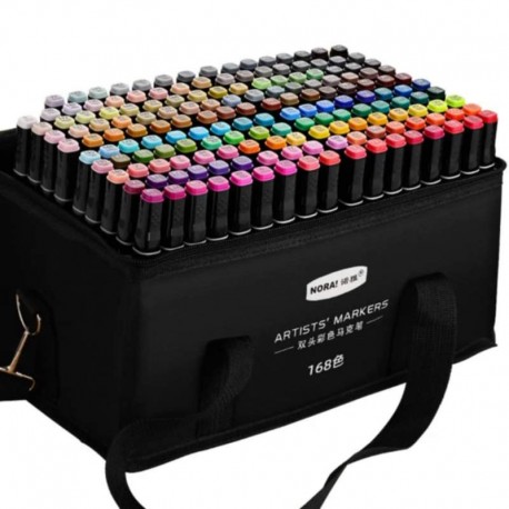 Trousse de 168 Marqueurs Double Pointe - Nora