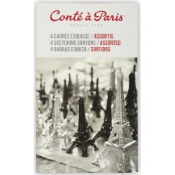 boîte Allumettes de 4 Carrés Esquisse - Conté à Paris