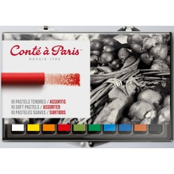 12 Pastels Carrés Couleurs  Assortis - Conté à paris