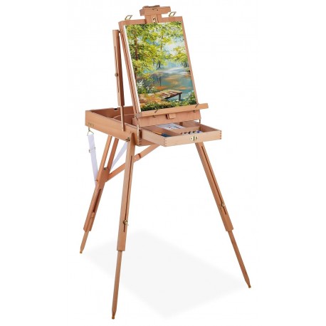 Chevalet Pliable Luxe Avec Boite en Bois Hêtre 180 cm
