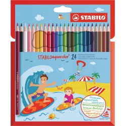 Étui de 18 Crayon de couleur aquarellable Aquacolor - Stabilo