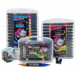 Boite de 24 Marqueurs Acrylique Couleurs Vives - Kalino