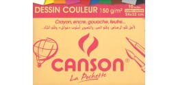 Pochette de 10 Feuilles Couleur 150g 32 x 24 cm - Canson - Mab Store El  Menzah 6