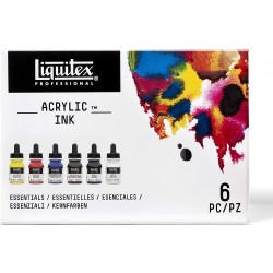 Set Essentiel 6x30ml Encre Acrylique Ink Professional - Liquitex