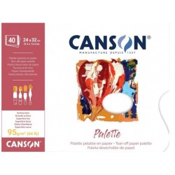 Palette en papier 95 Gr - 24 x 32 cm - 40 Feuilles - Canson