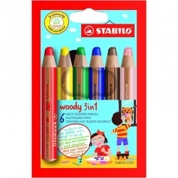 Set de 6 Crayons Woody Extra Large - Stabilo