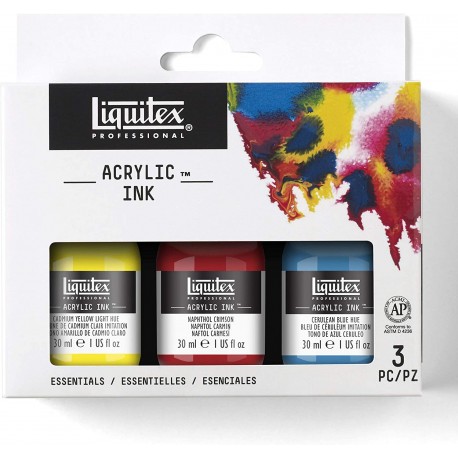 Set De 3 Marqueurs Acryliques Iridescents Liquitex - Pigments Professionnels - Embouts Biseauté Et Large